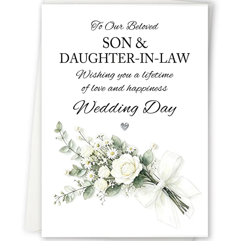 Wedding Day Love Card for Son and Daughter-in-Law
