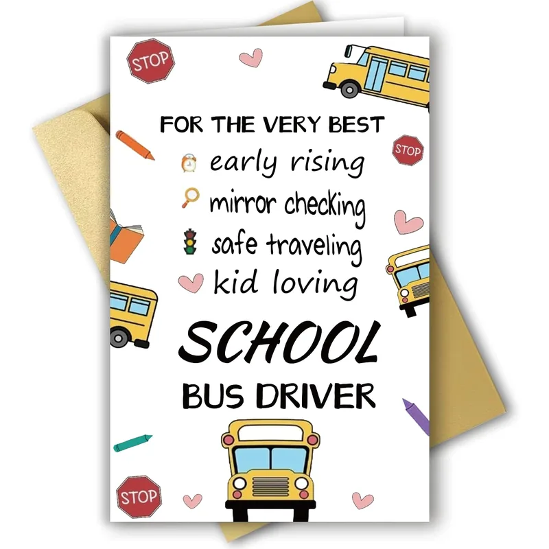 For The Very Card: Funny Bus Driver Thank You Card