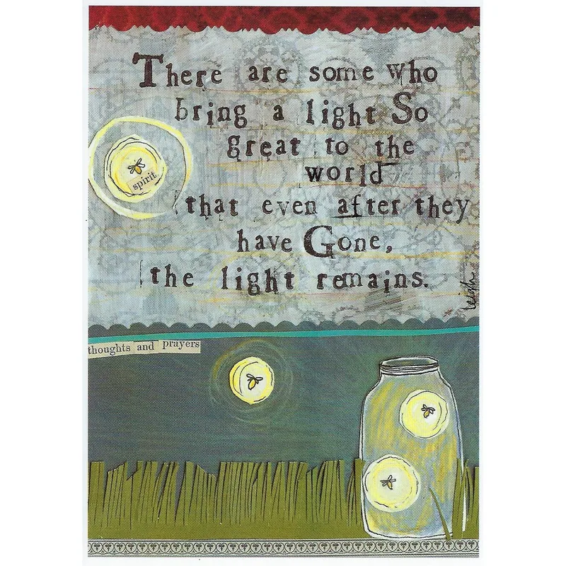 Remembrance Light Card with a glowing fireflies