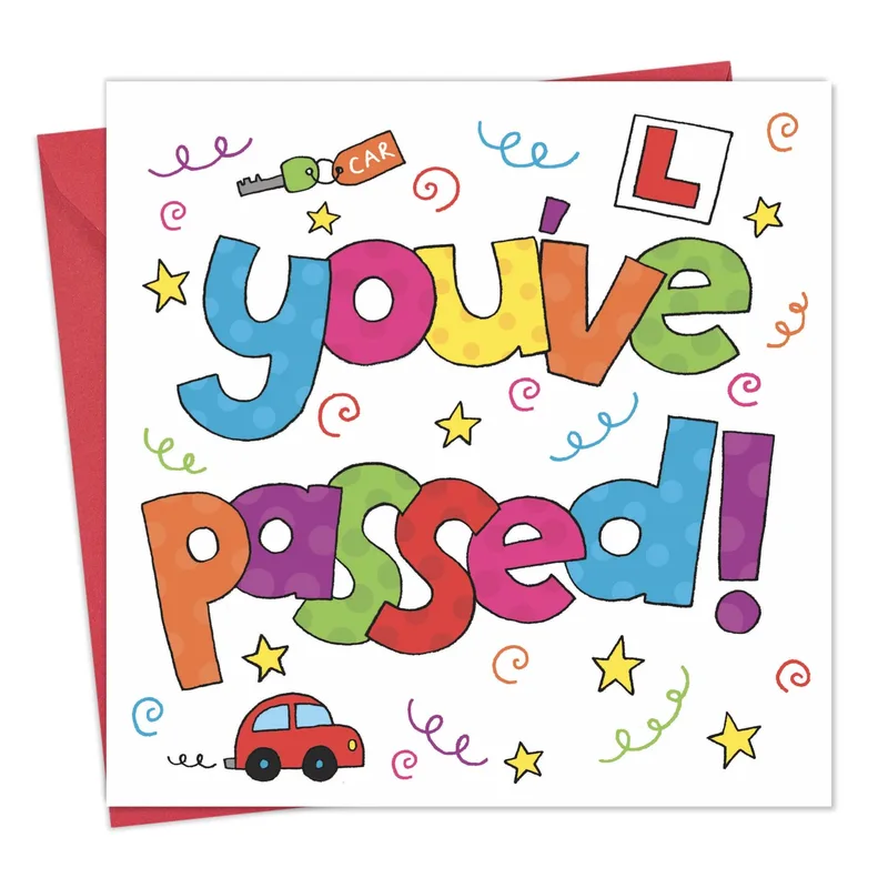 You've Passed Car L Card: A Bright Driving Test Congrats