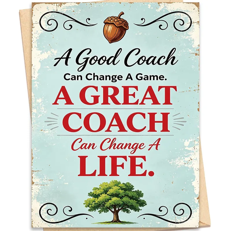 Coach Gratitude Card: A Great Coach Changes a Life
