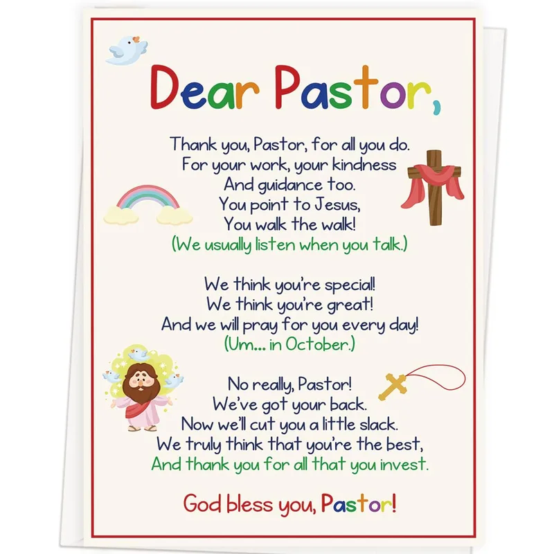 Funny Pastor Appreciation Card for Thanking Your Pastor