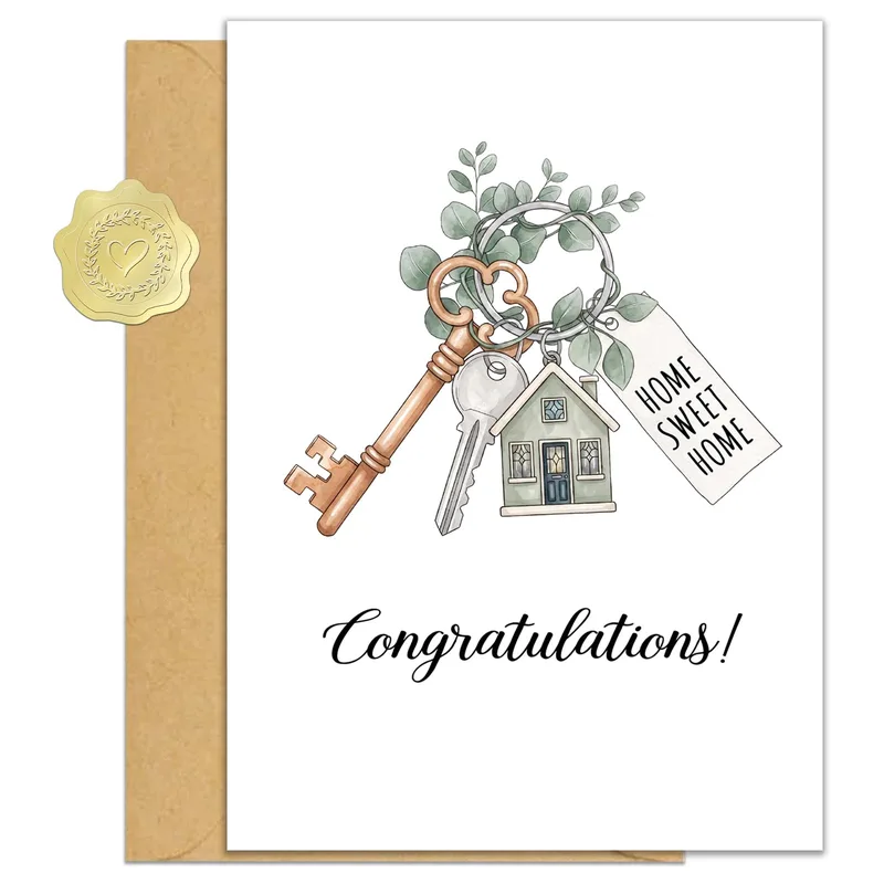 Housewarming Keys Card: Home Sweet Home Greeting