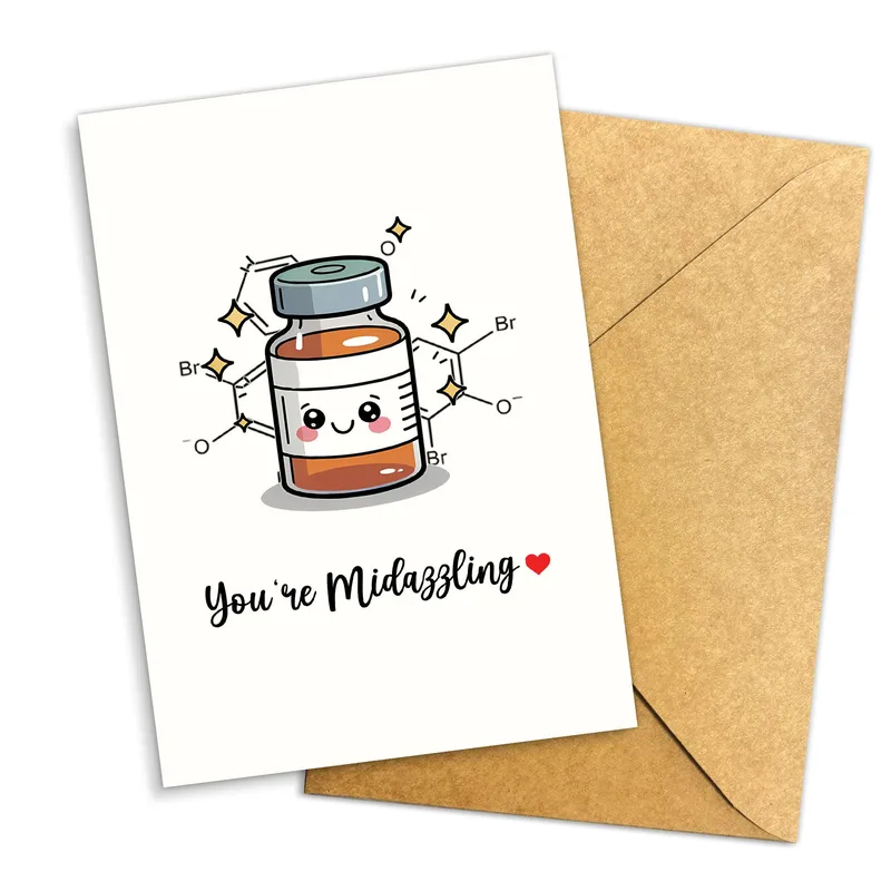 You're Midazzling Love Card: A Funny Chemistry Pun for Someone Special