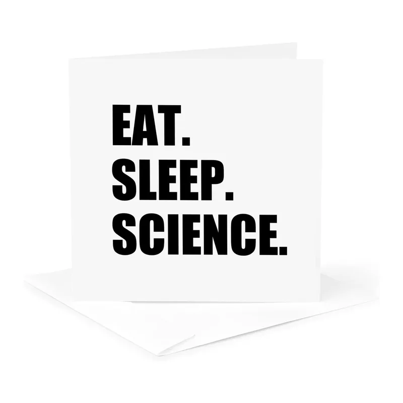 Science Lover Card: Eat. Sleep. Science. Gift Card