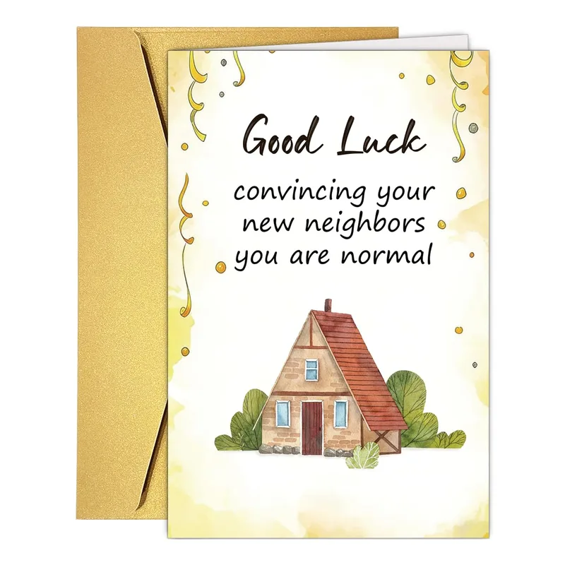 New Neighbor Card: A Watercolor Cottage With a Wink