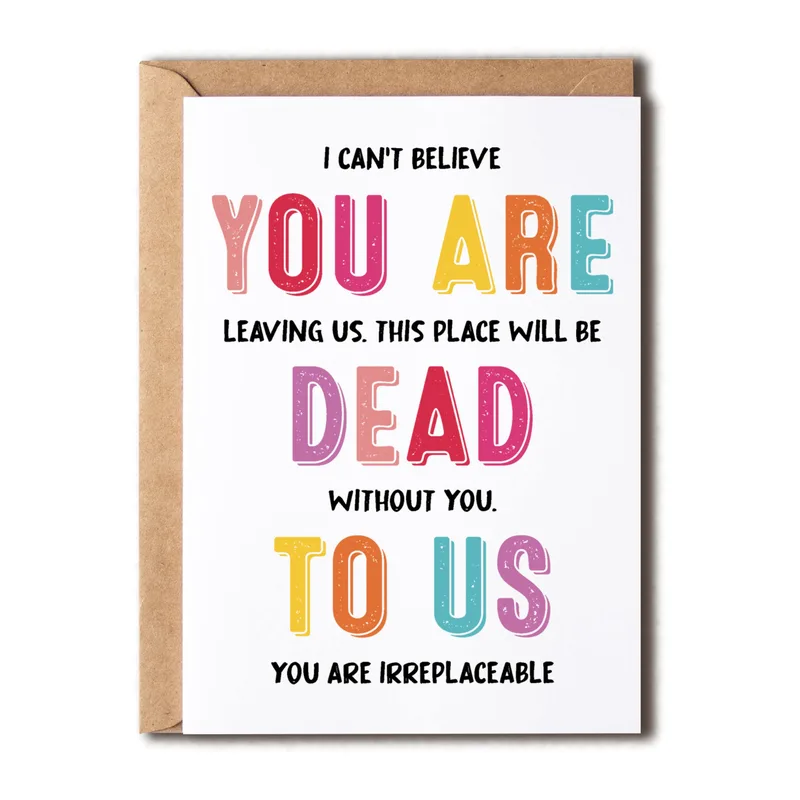 I Can't Believe Card for a Coworker Who Is Leaving