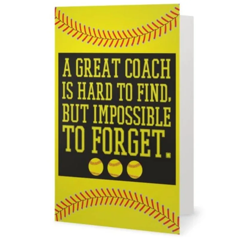 Softball Coach Thank You Card for the Best Instructor