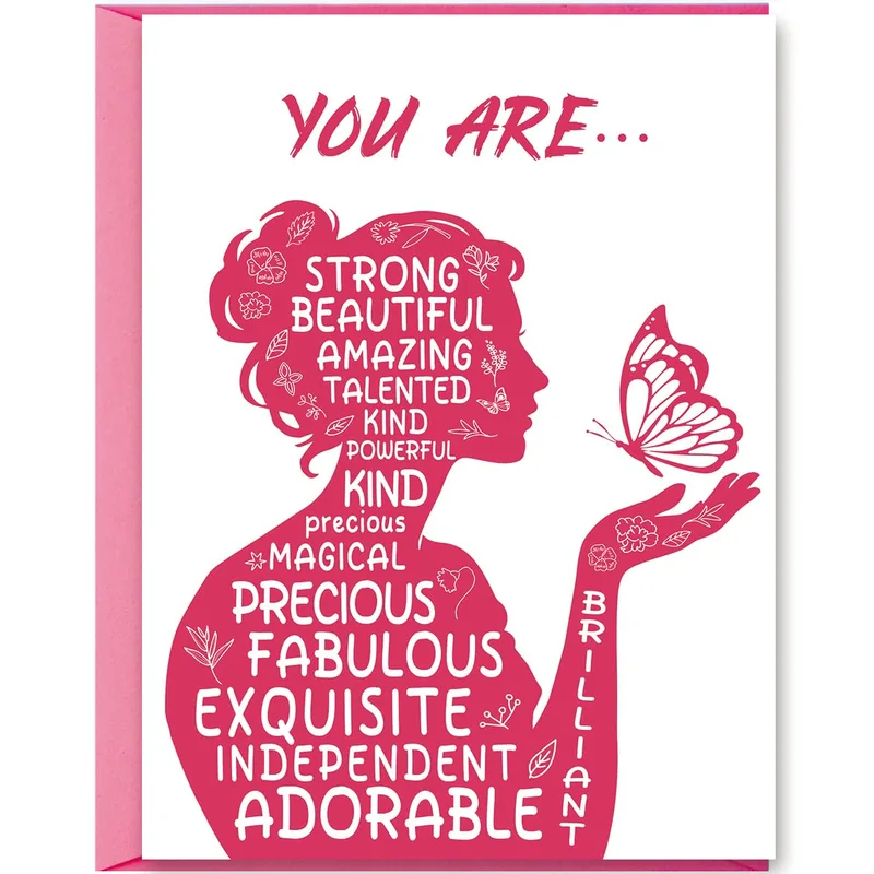 Strong Woman Card: A Butterfly Silhouette of Praise