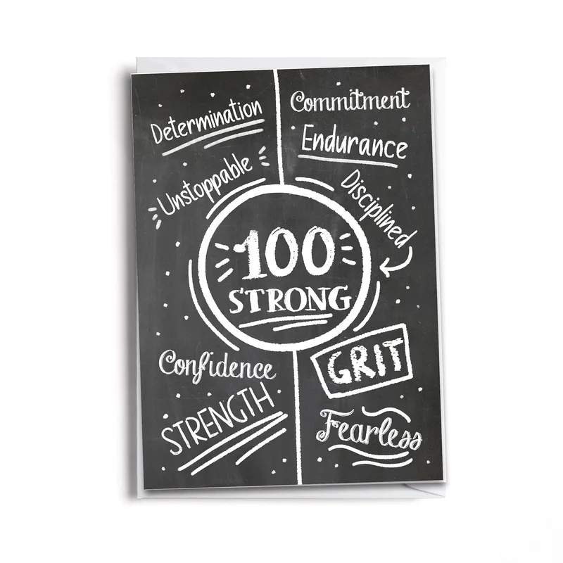 100 Strong Fitness Card for Milestone Workouts
