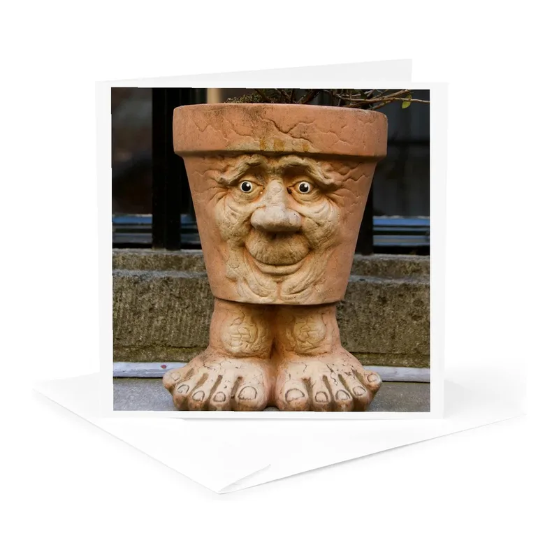 Terracotta Pot Face Card for a Thank You That Grows