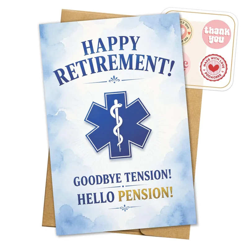 Paramedic Retirement Card with a Blue Star of Life