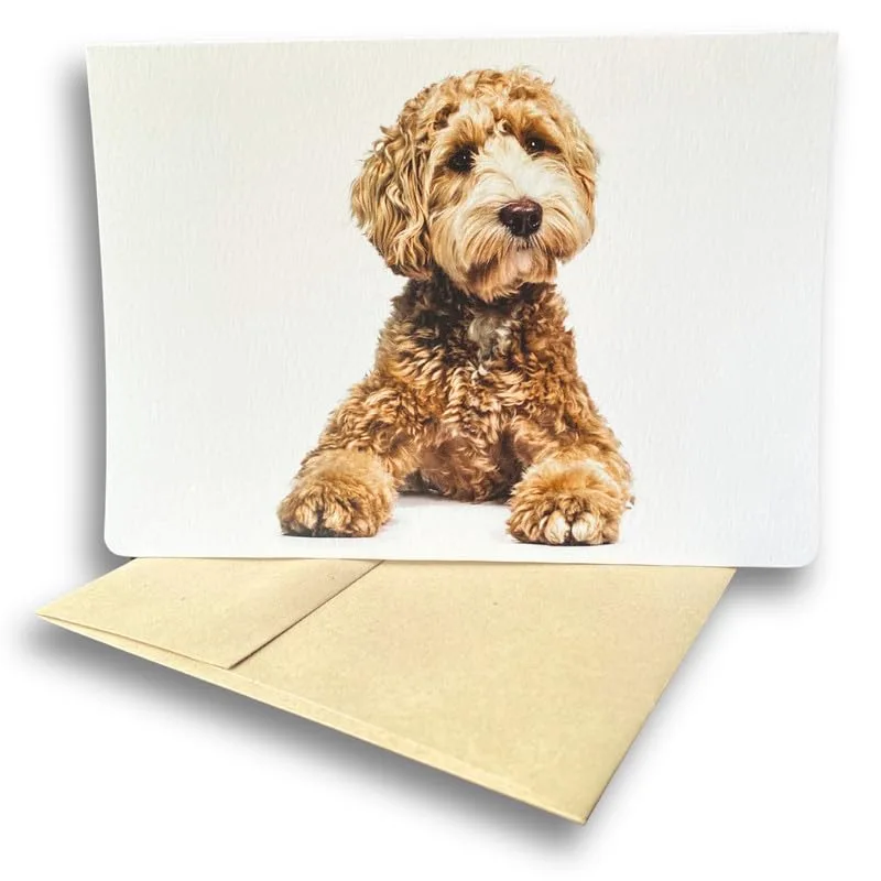 Doodle Dog Card with a Golden Doodle Portrait