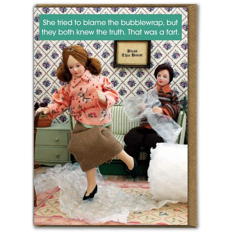 Blame the Bubblewrap Card for a Good Laugh