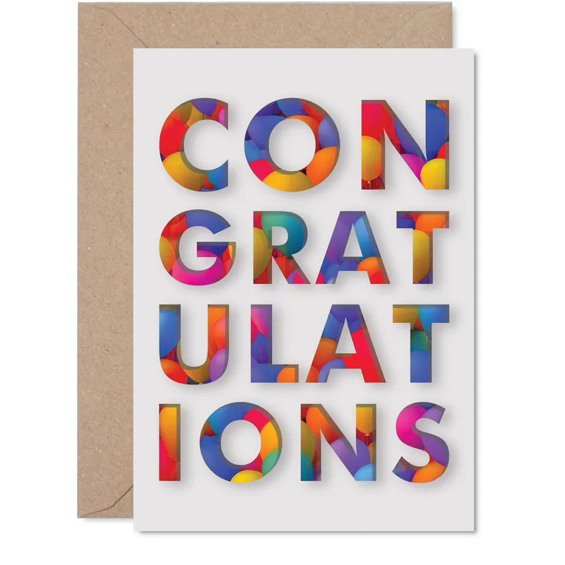 Colorful Congratulations Card for Big Wins and Milestones