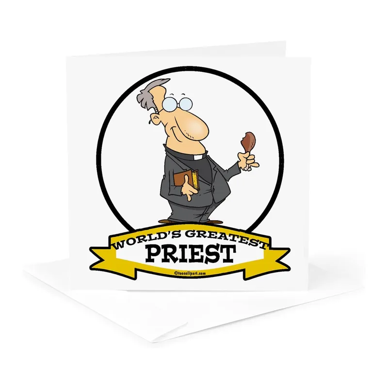 Greatest Priest Card: A Cartoon Thank You for Your Pastor
