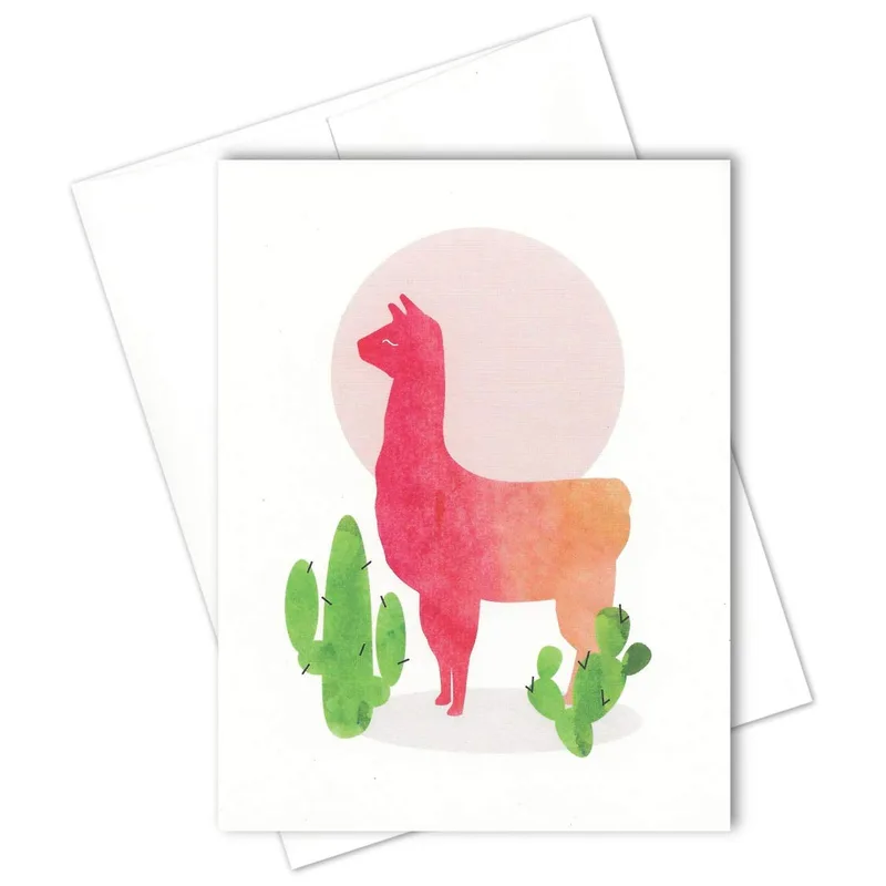 Llama Lover Card for Your Favorite Animal Fan