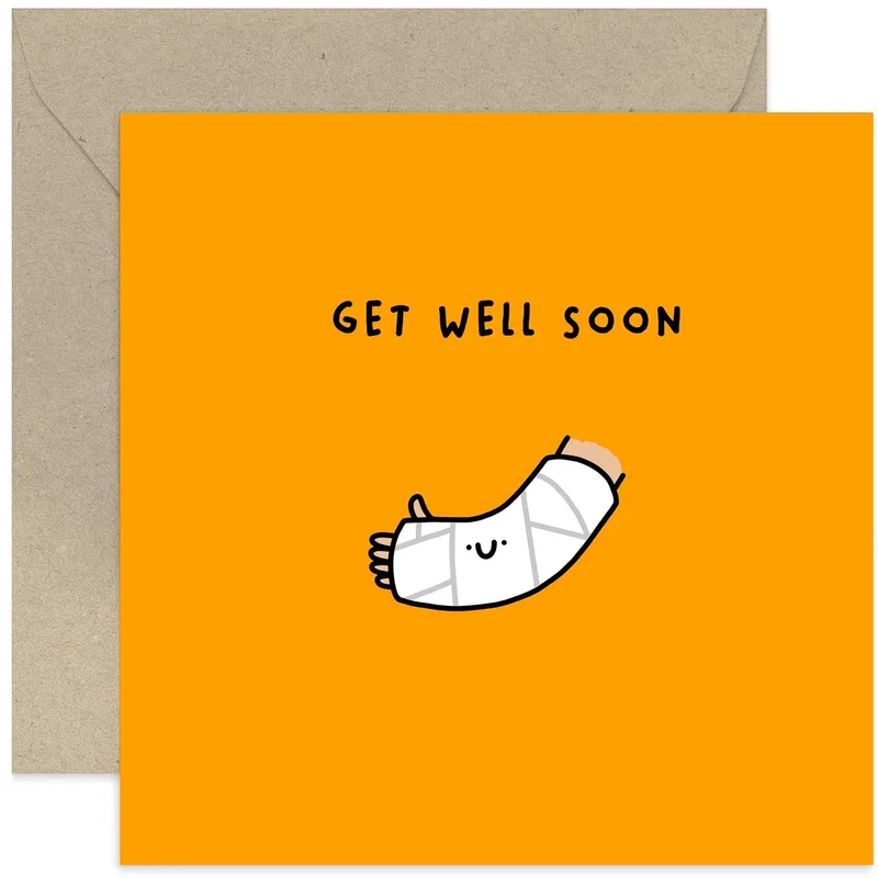 Broken Arm Card: A Cheerful Get Well Soon Greeting