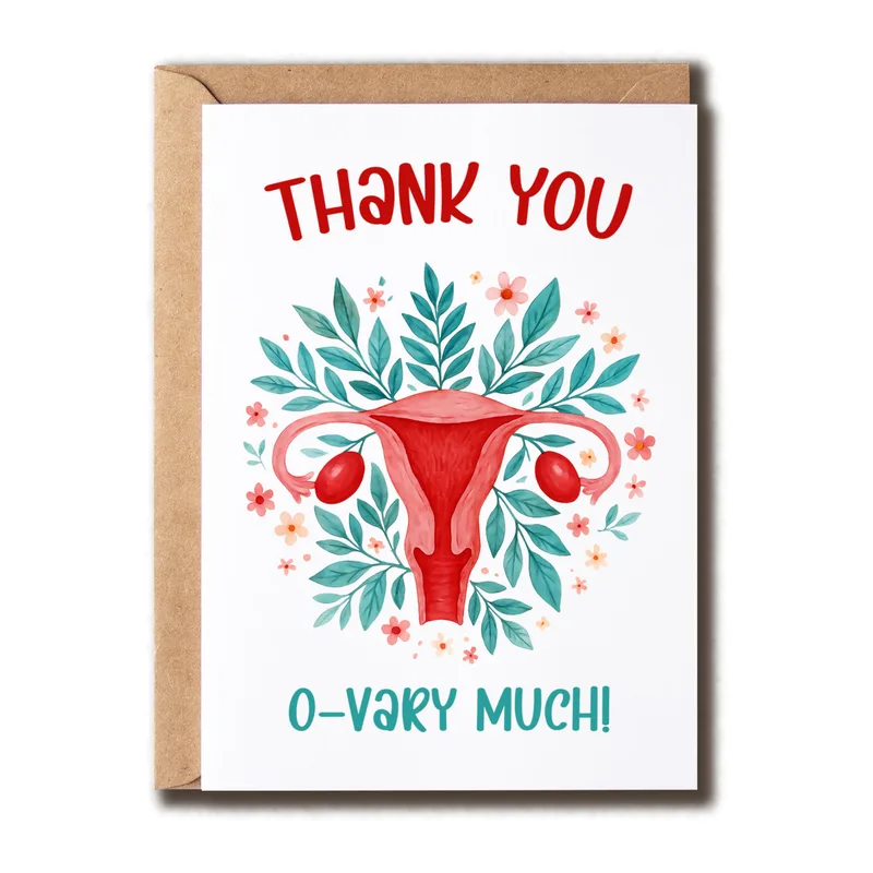 Uterus Thank You Card: A Pun That Says It All