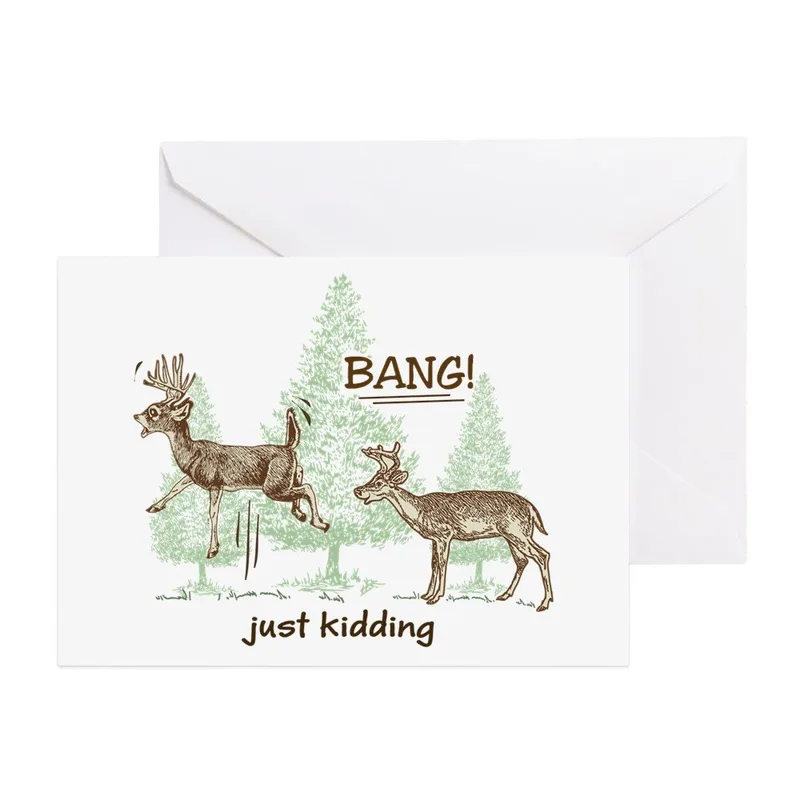 Hunting Joke Card: A Funny Twist on the Bang