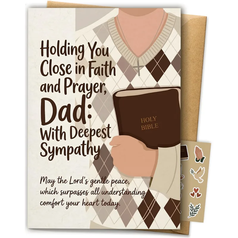 Sympathy for Dad Card: Faith, Prayer and Comfort