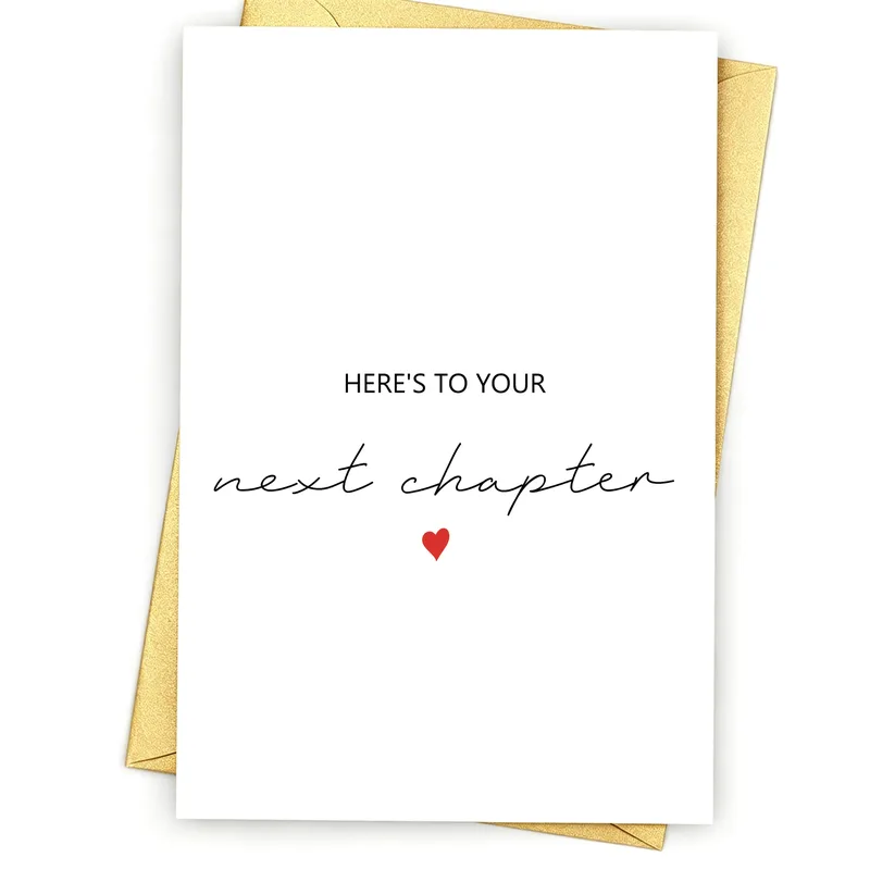 Good Luck Career Card: Minimalist Next Chapter Design