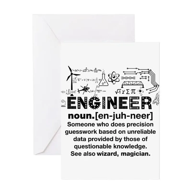 Engineer Humor Card: A Dictionary Joke for Clever Friends