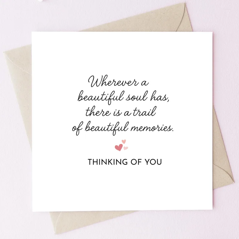 Minimal Script Typography Pink Card for Someone You Miss