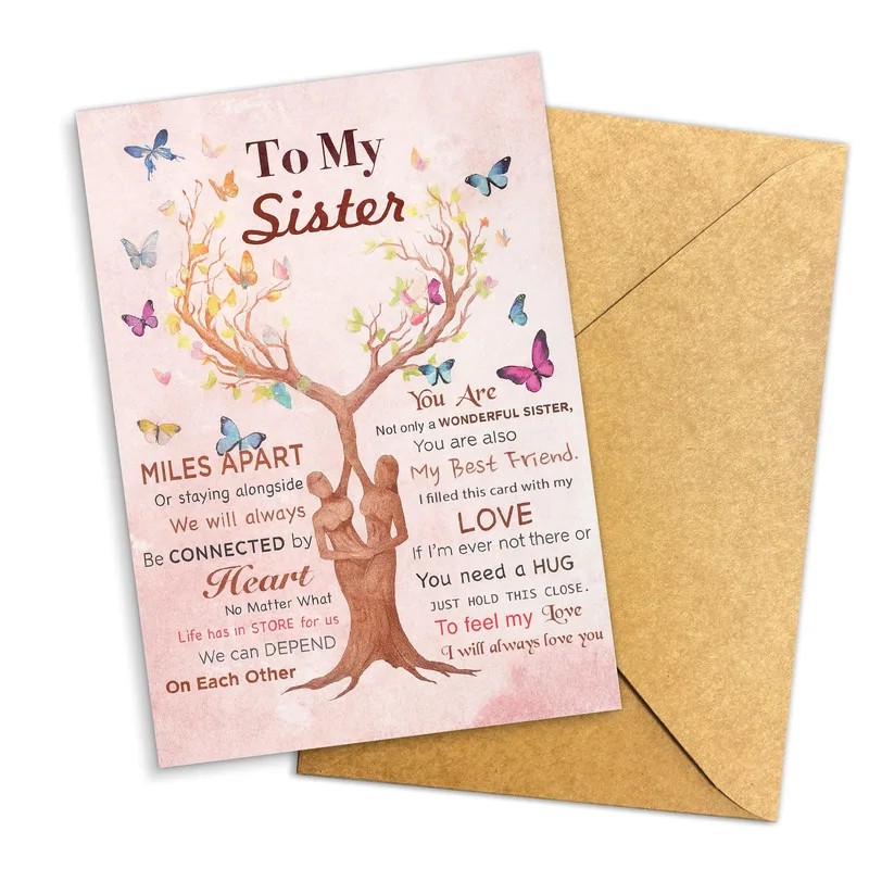 To My Sister Love Card: Miles Apart, Always Close