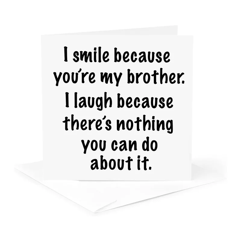 Brother Joke Card: a sibling jab you can smile at