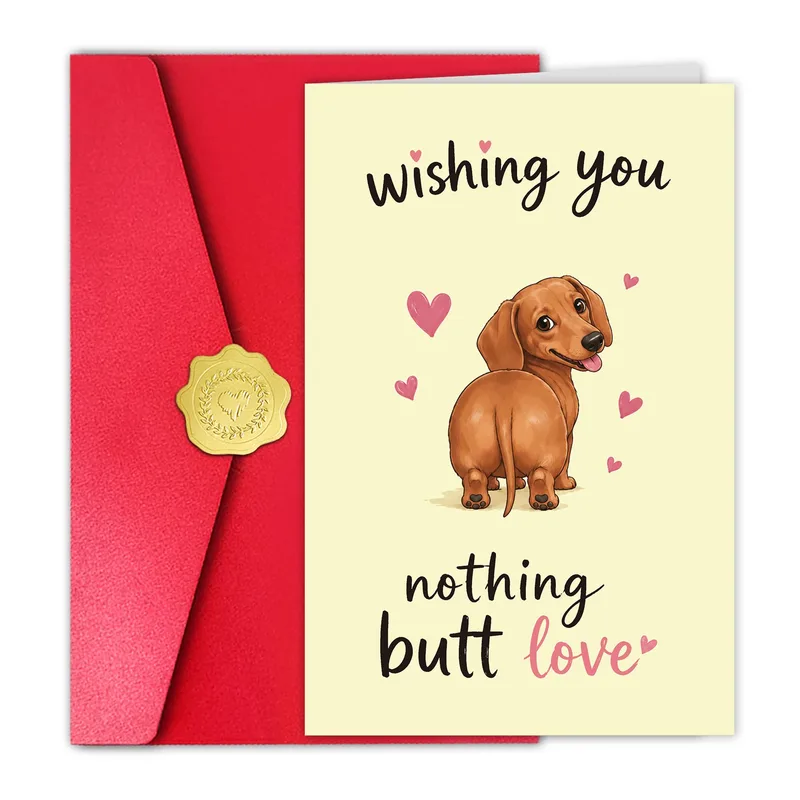 Dachshund Love Card: Nothing Butt Love for Someone Special