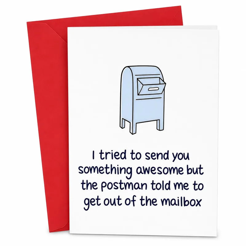 Mailbox Joke Card for Long Distance Friends and Family