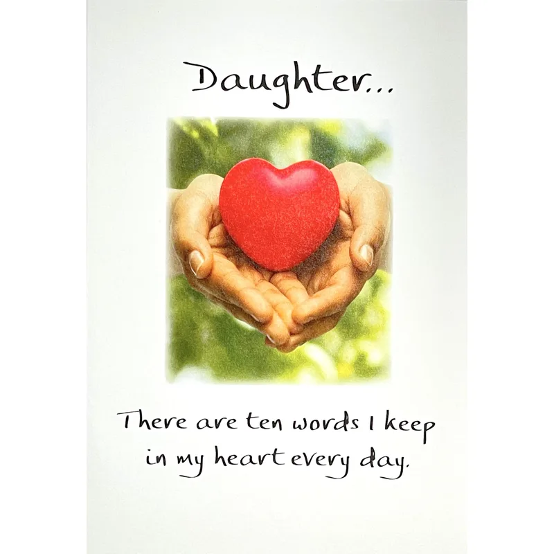 Ten Words in My Heart Card for Your Daughter
