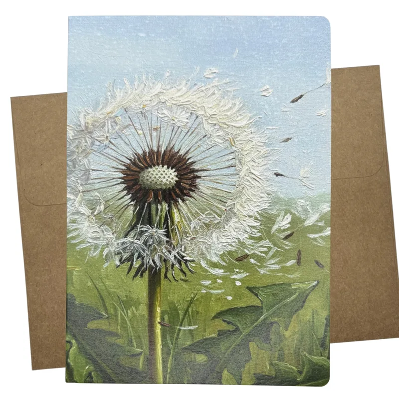 Dandelion Seeds Card for Quiet Sympathy Moments