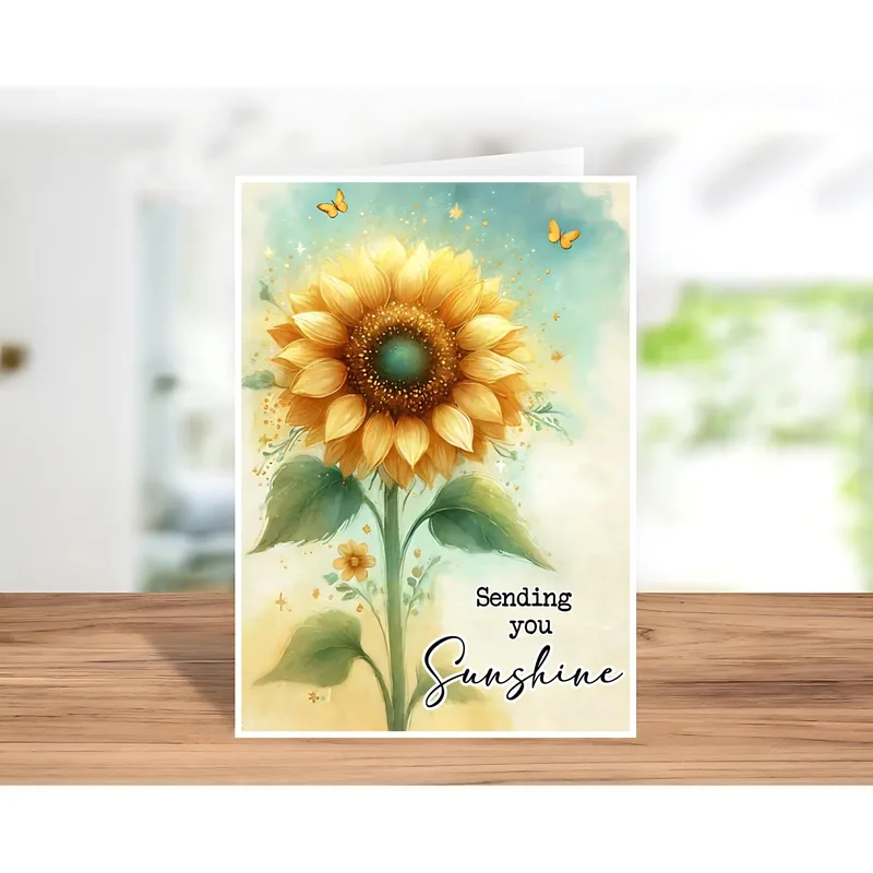 Sunshine Sunflower Card: A Bright Encouragement Card