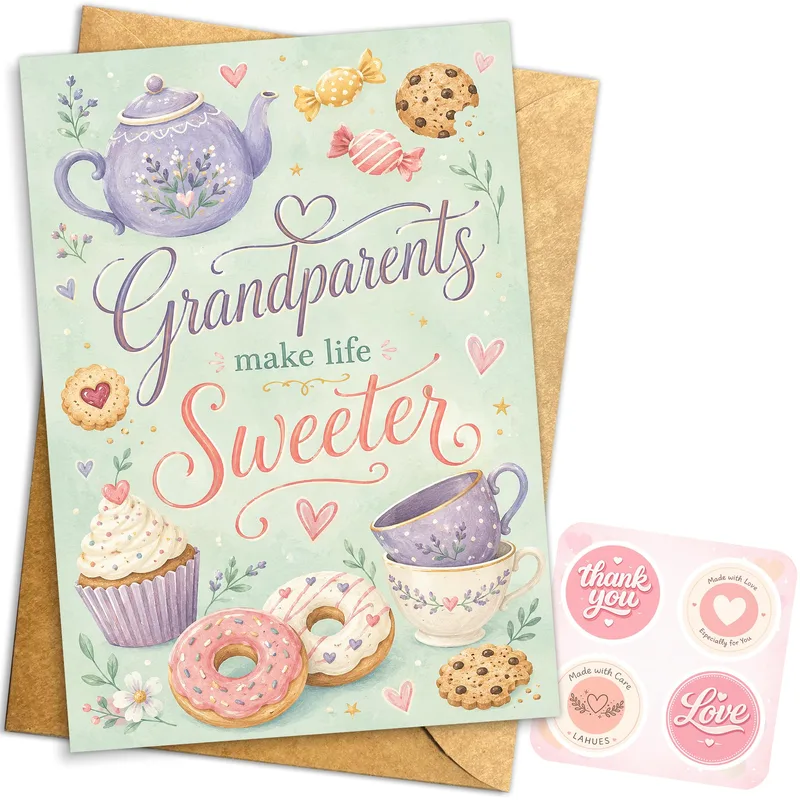 Grandparents Day Card: A Sweet Pastel Tea Party Greeting