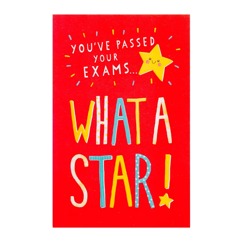 What a Star Card: Congrats on Passing Your Exams