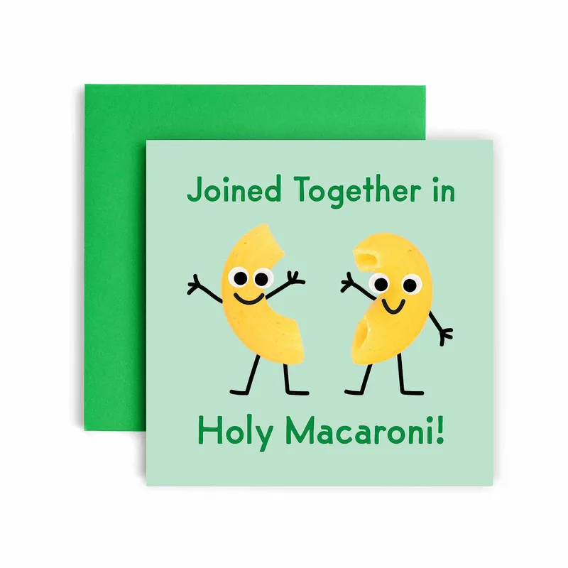 Newlywed Pasta Card: Joined Together in Holy Macaroni