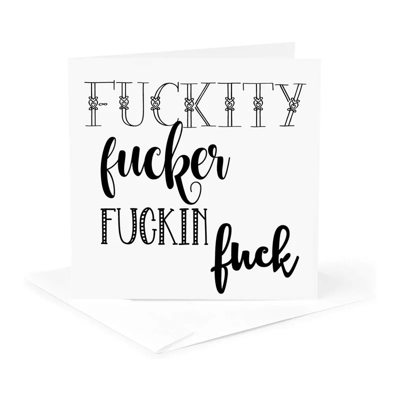 Swear Word Card: Four Ways to Say the Same Thing