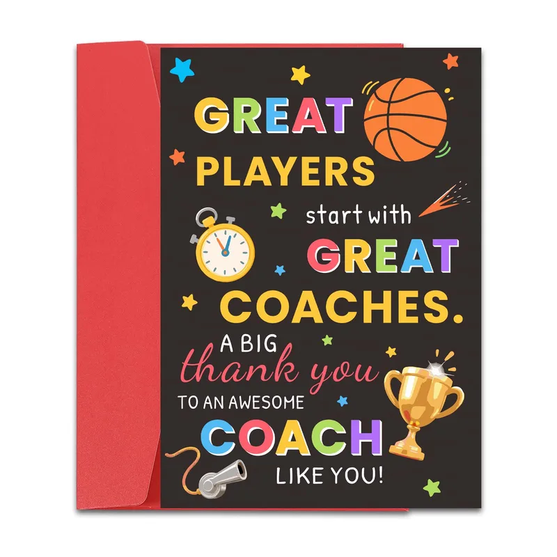 Great Players start Card: A Coach Thank You Card