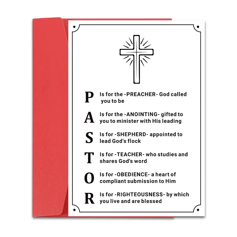 P is for the Preacher Card: A Pastor Acrostic