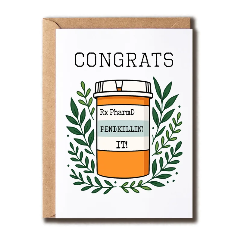 Pharmacist Graduation Card – Greeting Card in natural