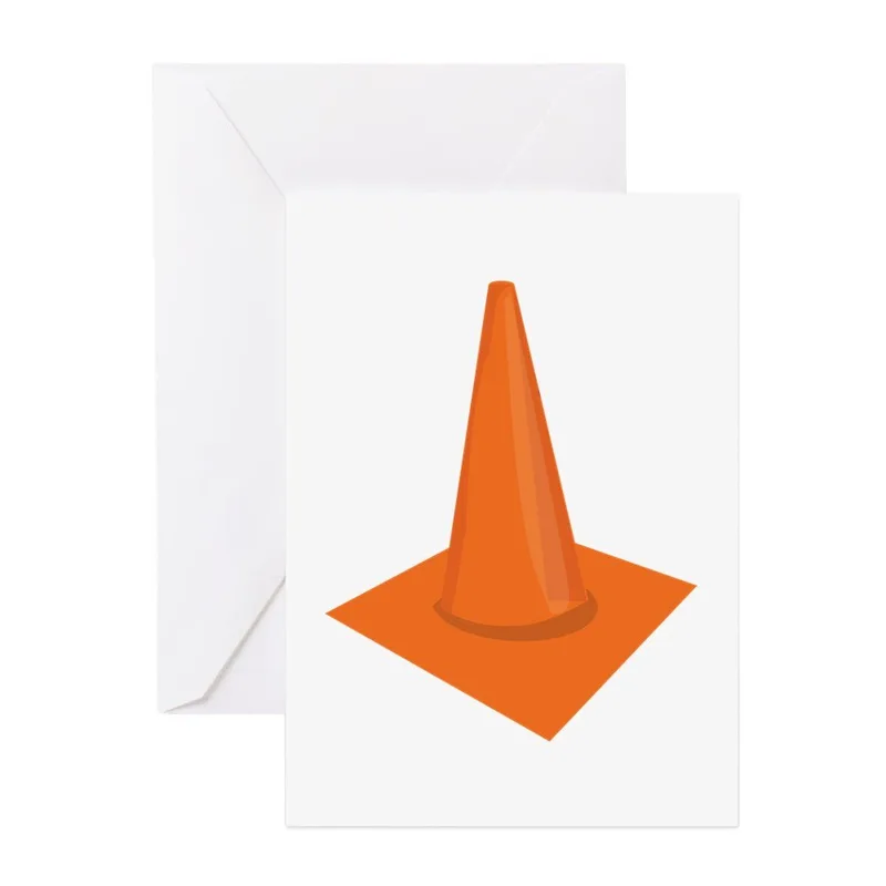 Traffic Cone Card: A Bright Orange Thank You for Your Help