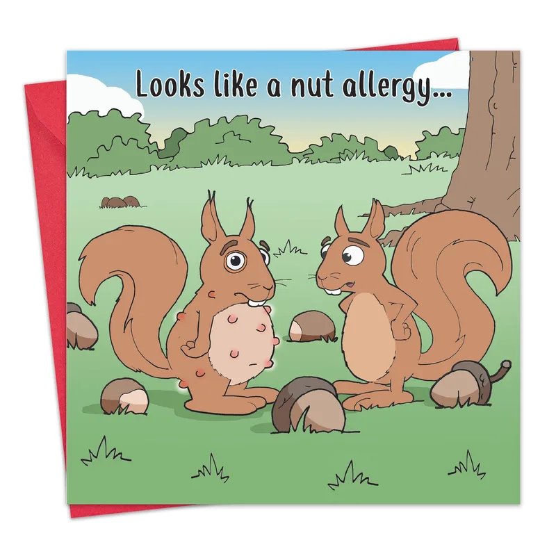 Squirrel Humor Card: A Nutty Thank You Joke