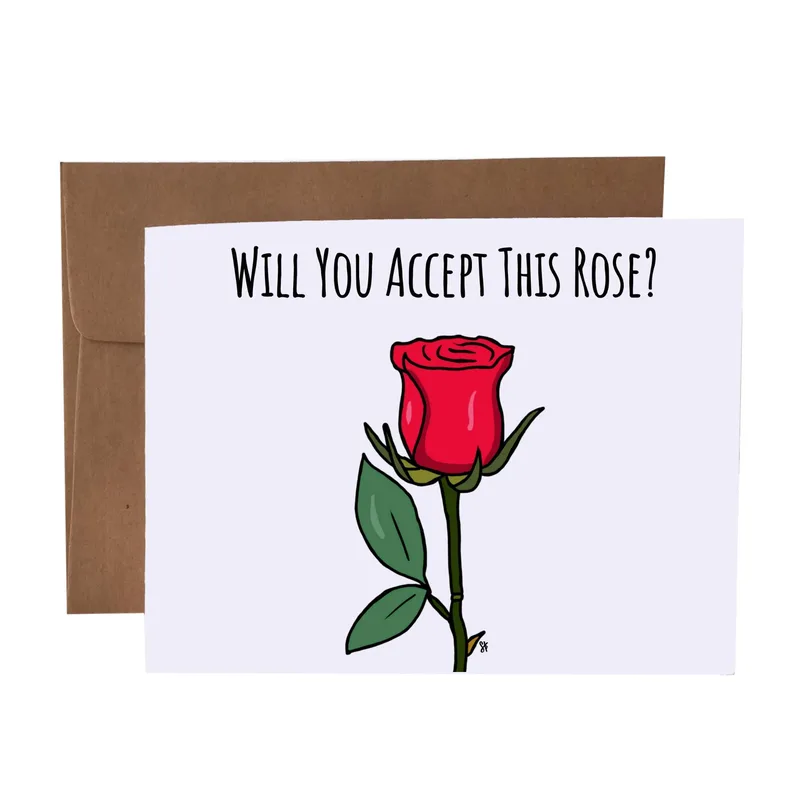 Will You Accept This Rose? Love Card for Your Special Someone