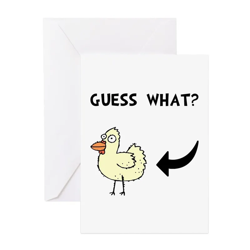 Guess What Chicken Card for Funny Thank You Notes