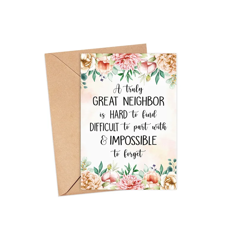 Great Neighbor Farewell Card: A Truly Great Neighbor Is Hard To Find