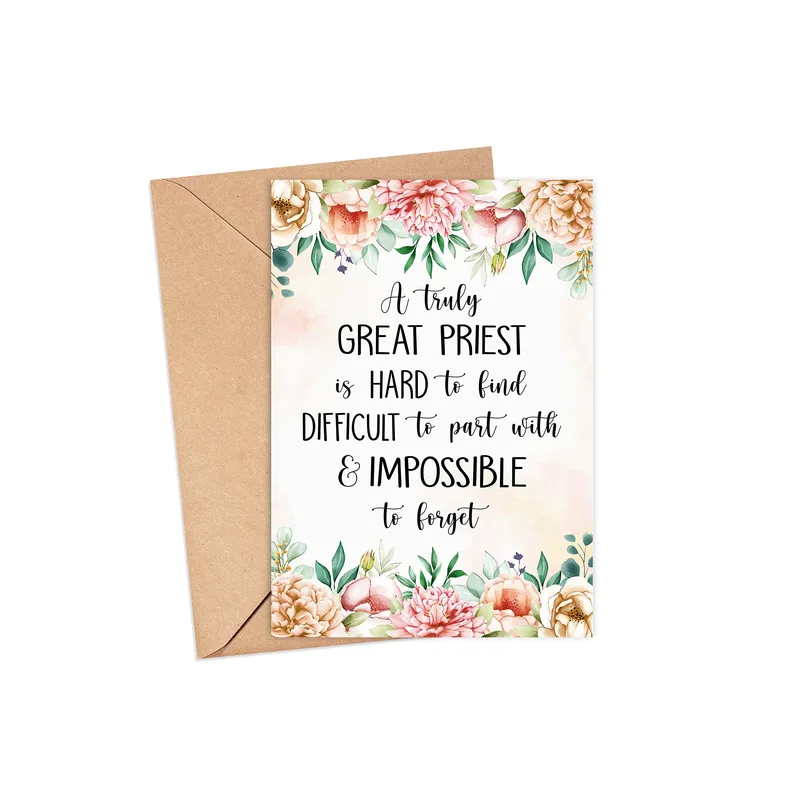 Priest Farewell Card Honoring a Hard-to-Find Minister
