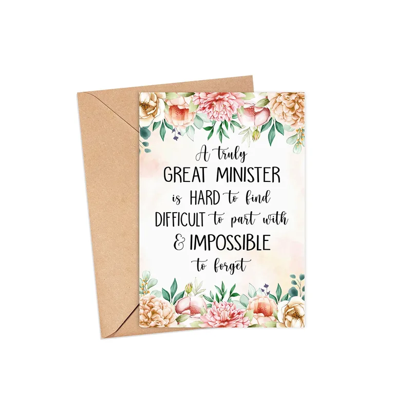 Great Minister Retirement Card Honoring a Hard-to-Find Leader