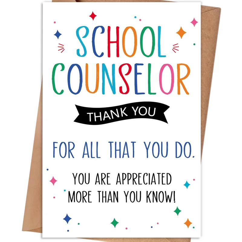 School Counselor Thank You Card for All That You Do